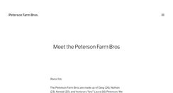 Desktop Screenshot of petersonfarmbros.com